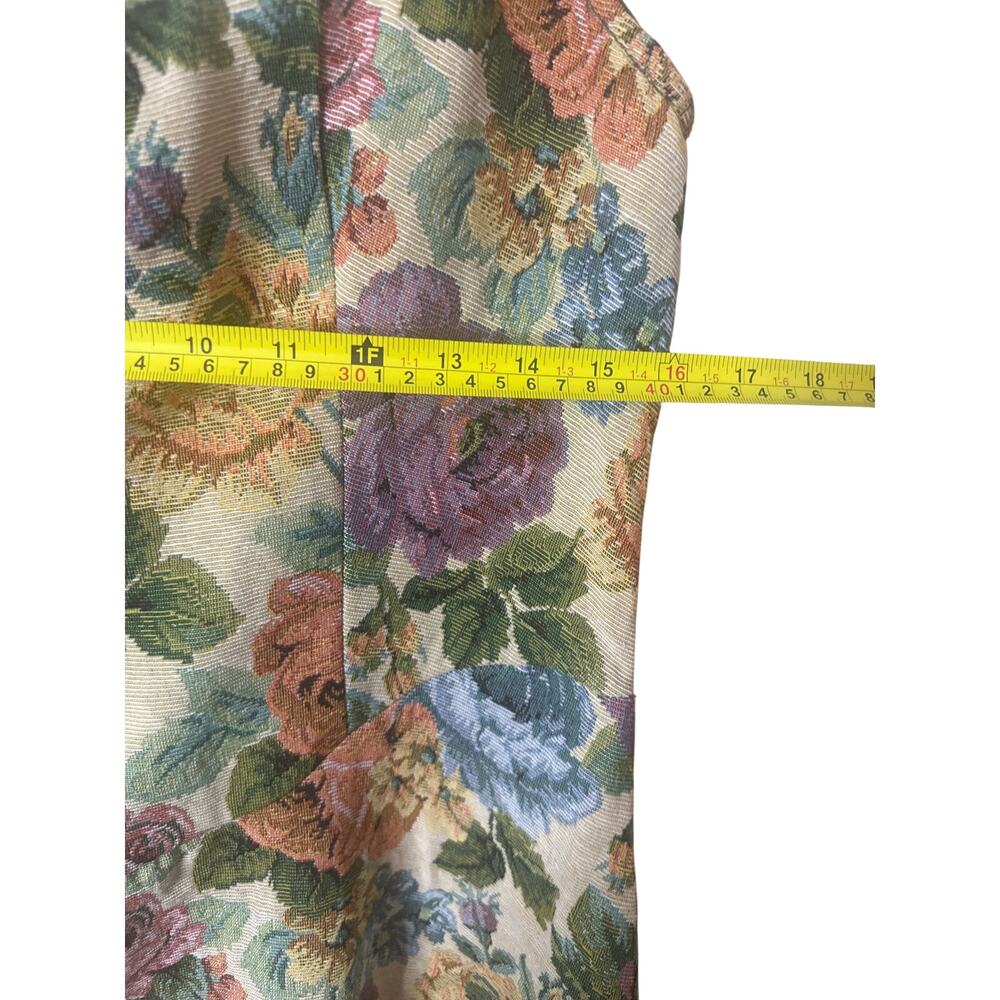 PrettyLittleThing Stone Floral Twill Bodycon Dress 12 c2 - Picture 2 of 6